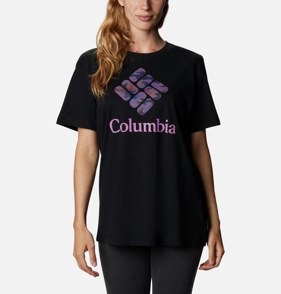 Columbia Bluebird Day T-Shirt Black Blue For Women's NZ71689 New Zealand
